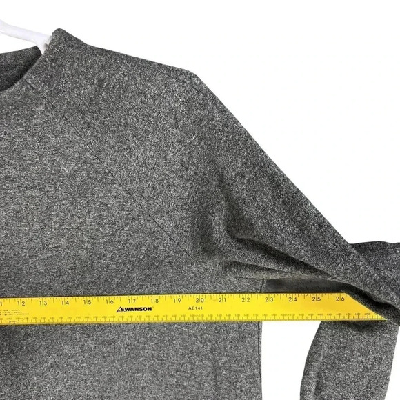 J Jill Pure Jill Women M Relaxed Fit Dark Gray Long-Sleeve Cotton Top Crew Neck - Picture 7 of 12